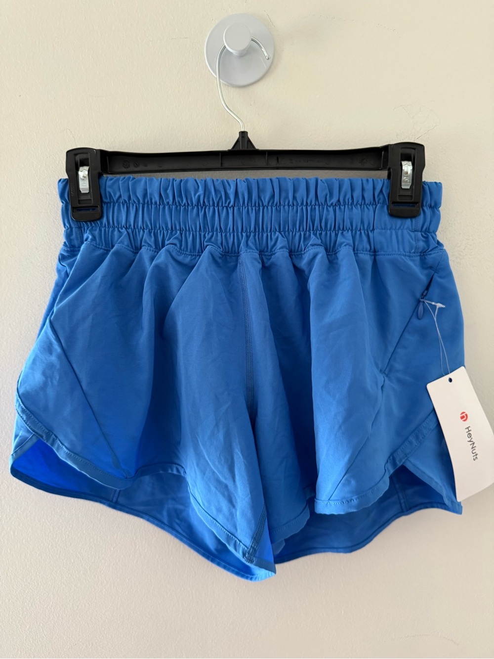 HeyNuts Stride Running Shorts 4" Lined Dazzling Blue NWT Size Small #Lux-Q